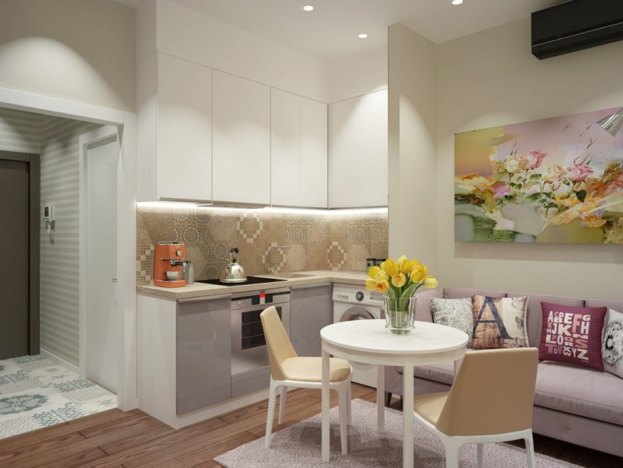 Интерьер студии 30 кв