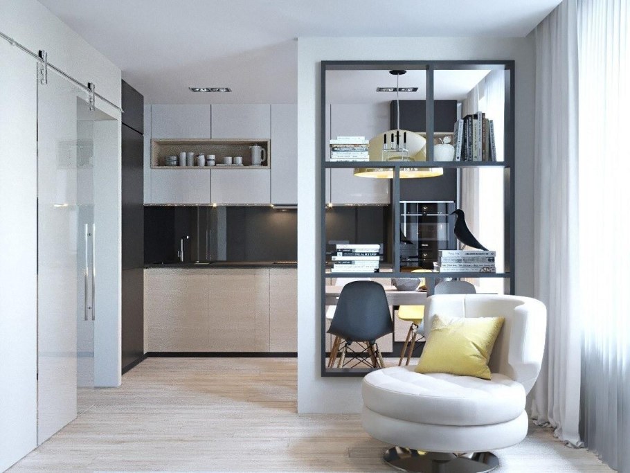 Зонирование квартиры студии 30 кв.м