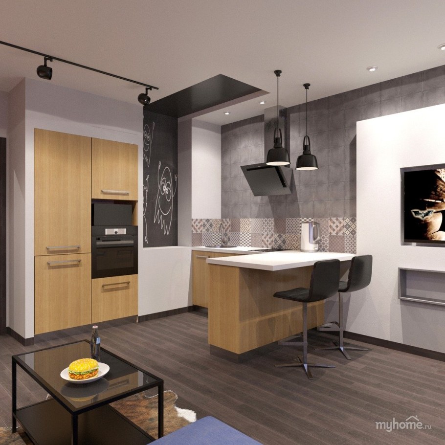 Планировка студии 30 кв.м