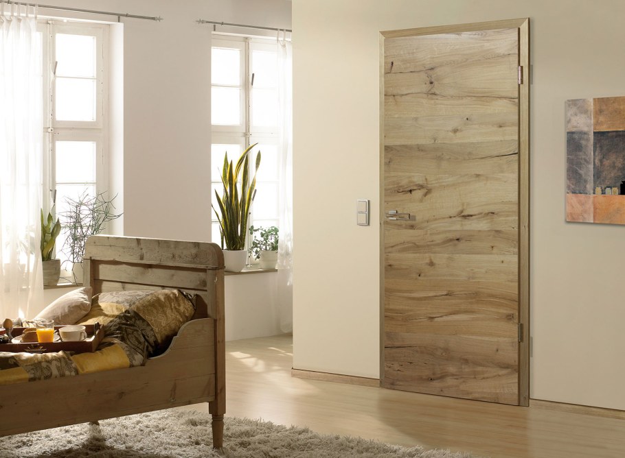 Двери дуб натуральный в интерьере