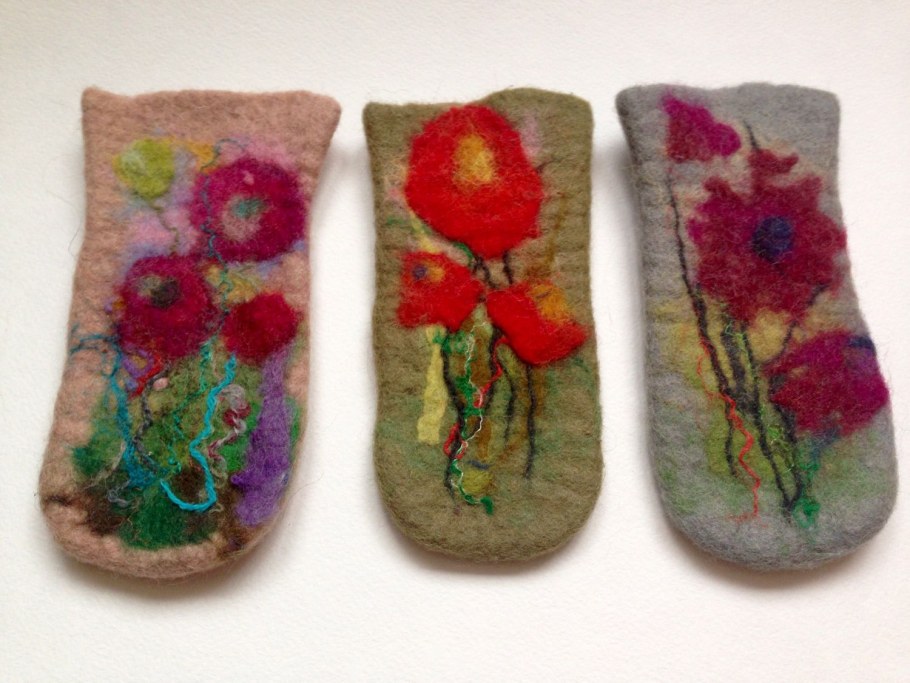 Очечники из шерсти валяние