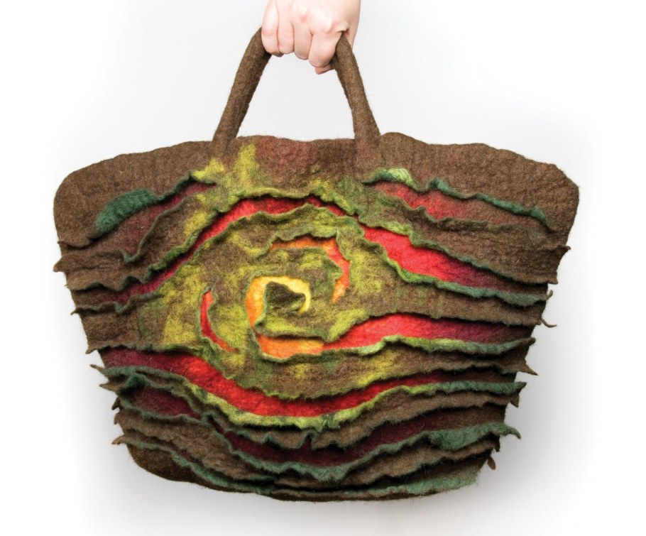 Сумки из шерсти мокрое валяние с рисунком