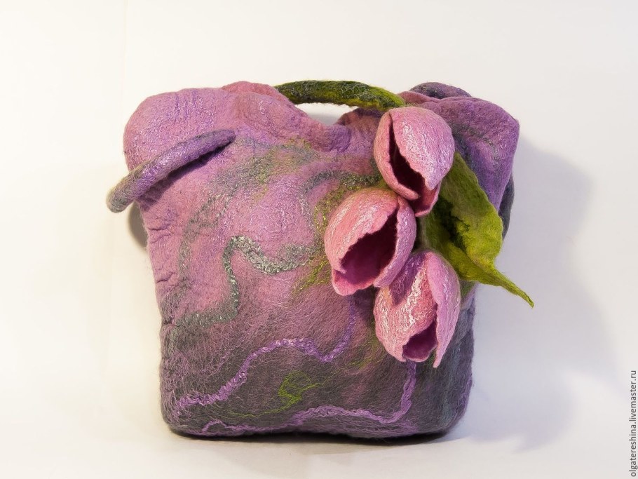 Валяные сумки из шерсти