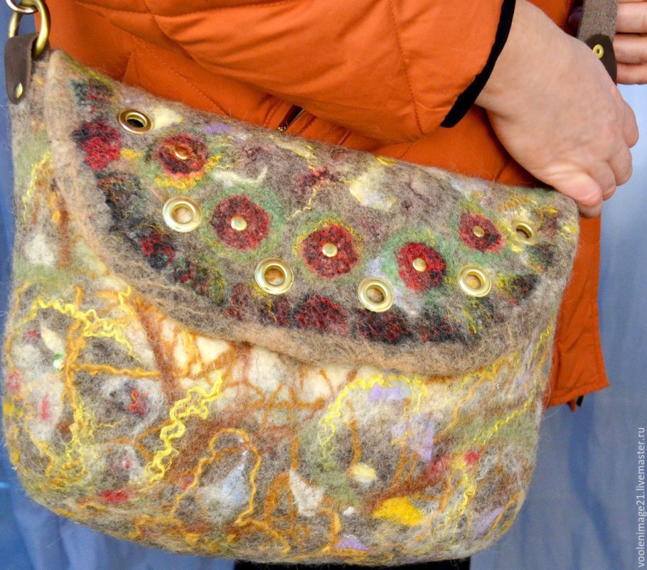 Мокрое валяние сумки