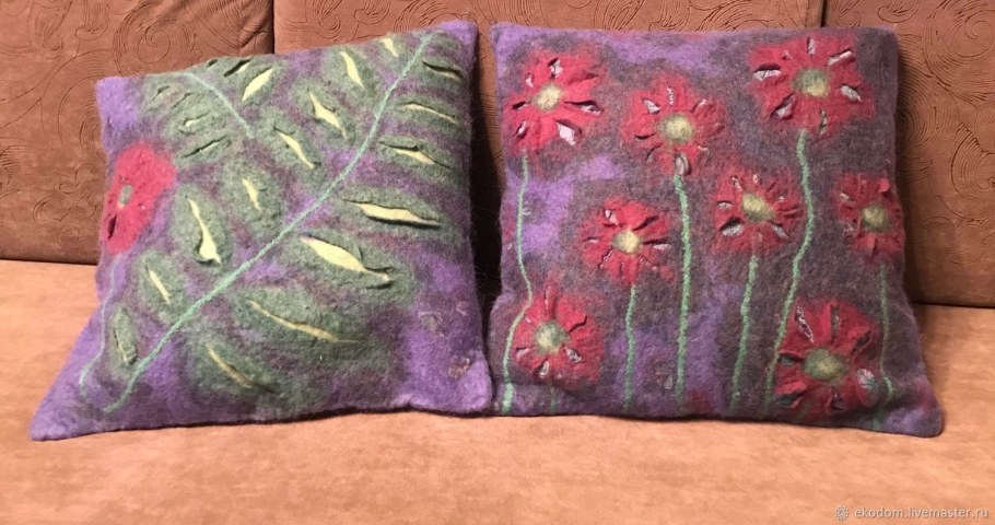 Валяные подушки из шерсти