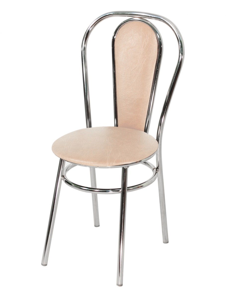 Стул "Венский" СРП-070 спинка 2 дуги, каркас черн., к/з черн.