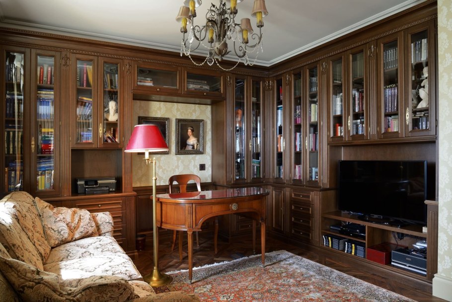 Классический кабинет в английском стиле