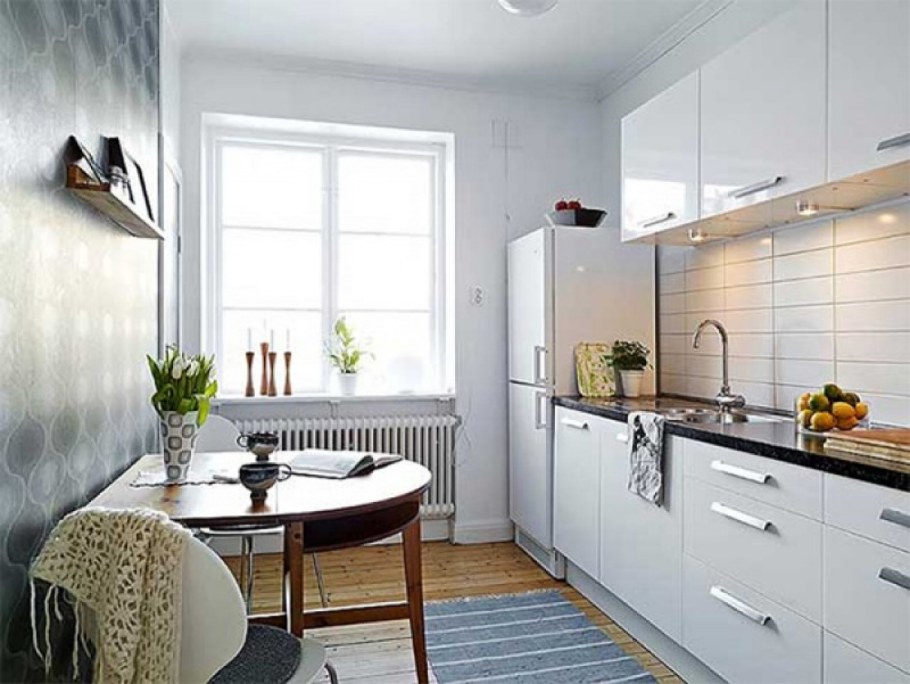 Сканди кухня белая хрущевка 5 кв