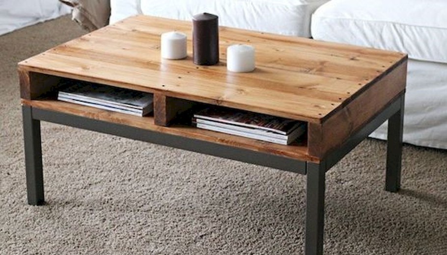 Журнальный столик в стиле лофт поддонов