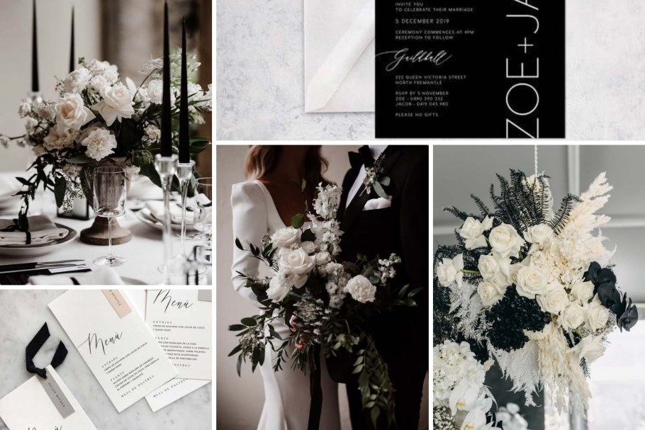 Свадьба 2022 в черных тонах