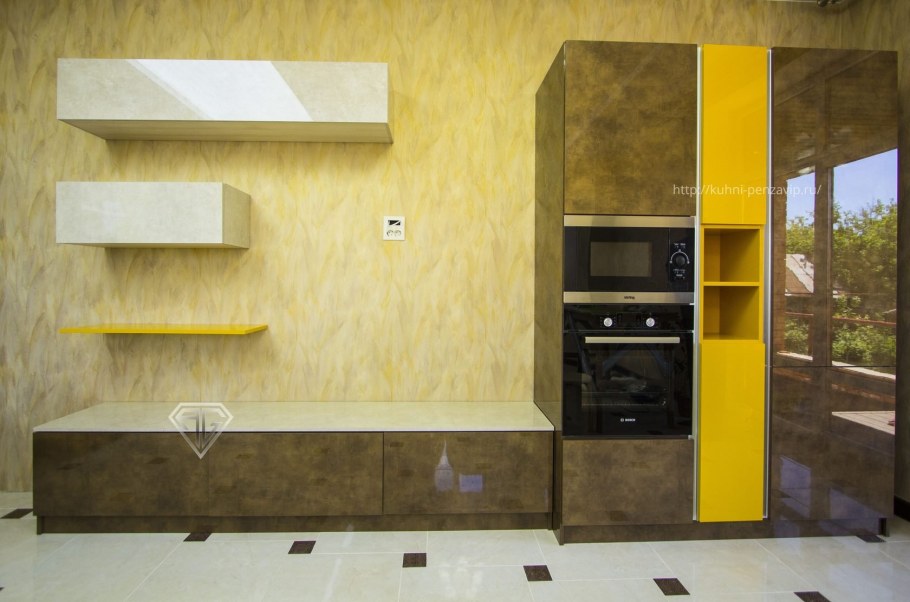 Кухня Алвик бордо Люкс