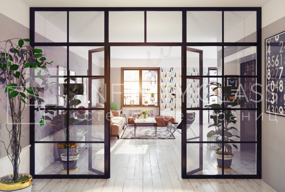 Межкомнатные перегородки в стиле лофт