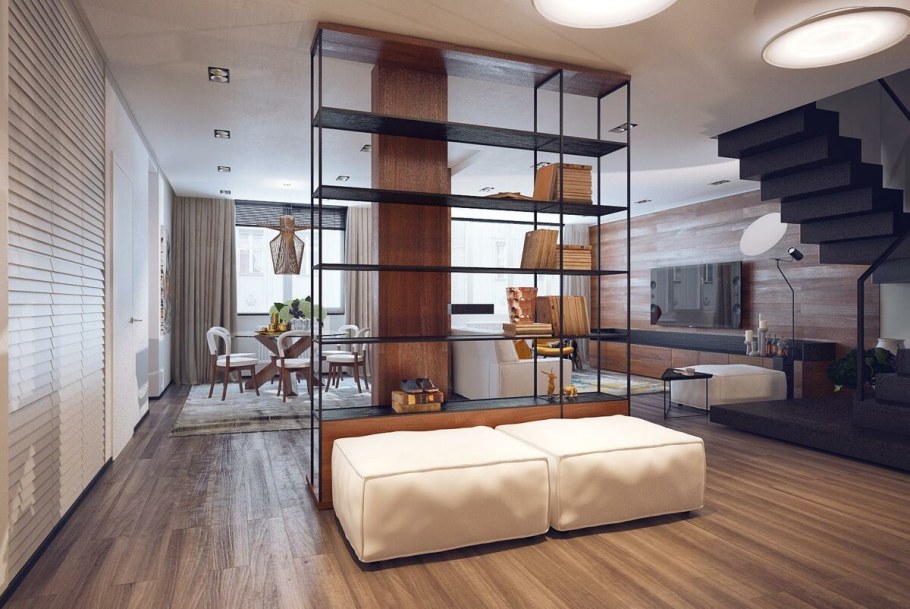 Стильные перегородки для зонирования пространства в комнате