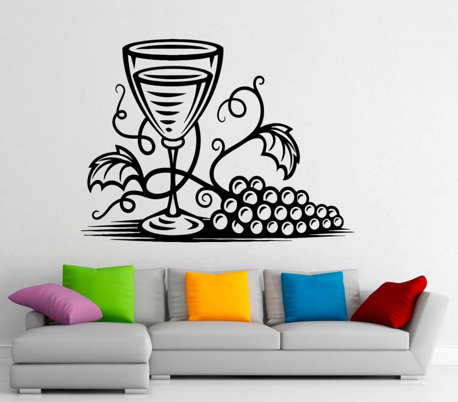 Интерьерная наклейка узкая