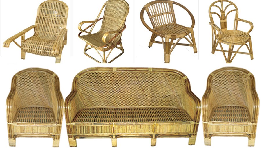 Предмет мебели из бамбука