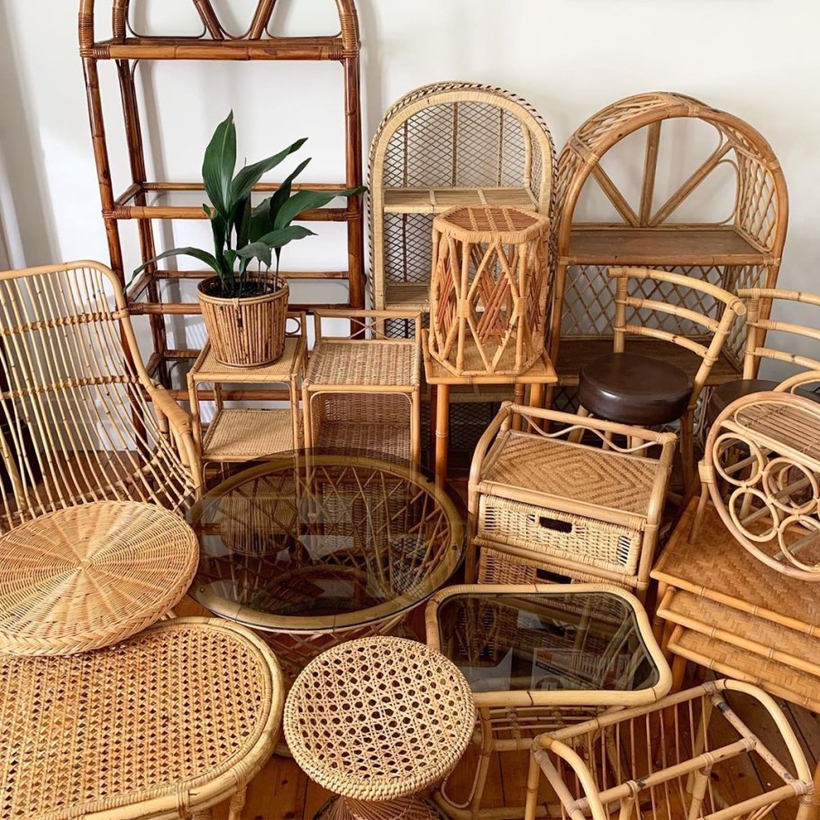 Плетеная мебель в детской комнате