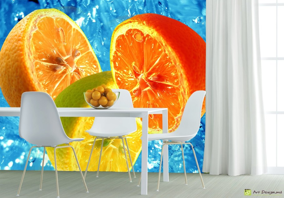 Фотообои с цитрусовые на кухню