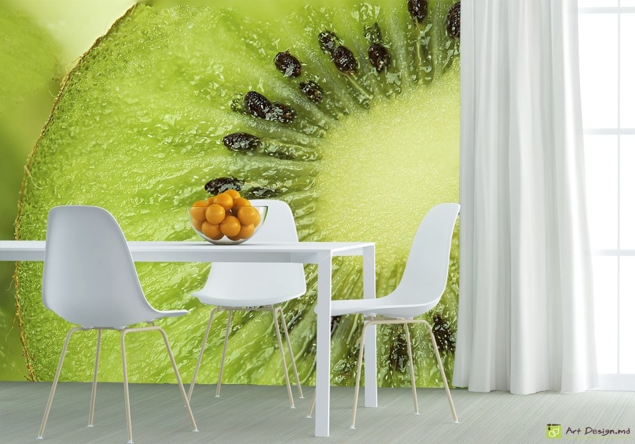 Фотообои для кухни с зелеными одуванчиками