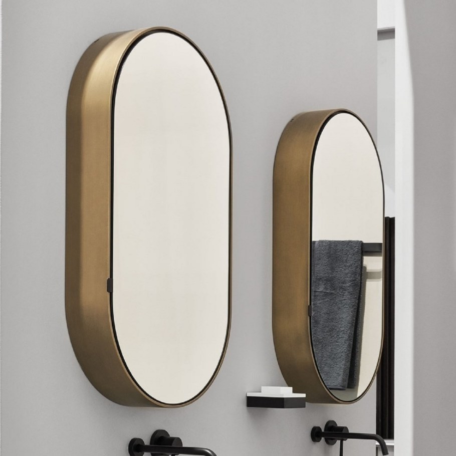 Зеркальный шкаф cielo Catino Oval Box 90х50 см (CASPCO)