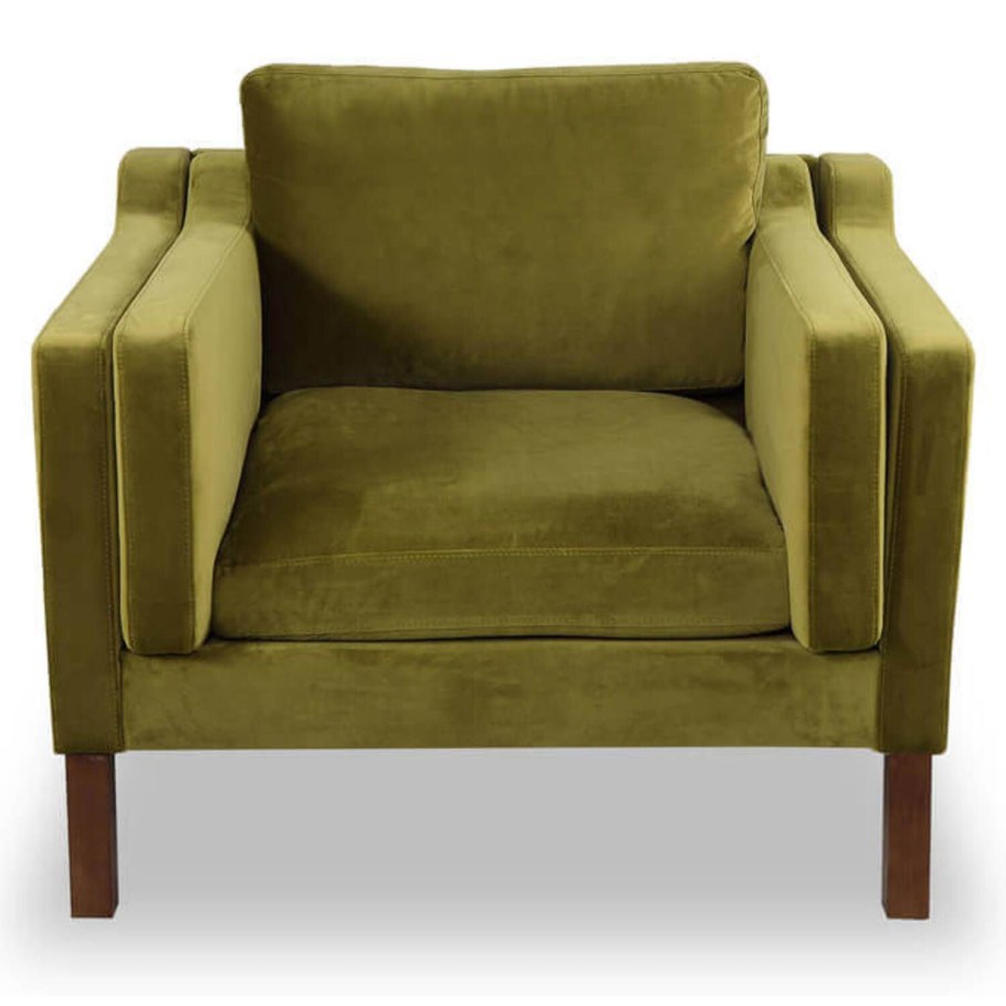 Кресло Джон вельвет коричневый