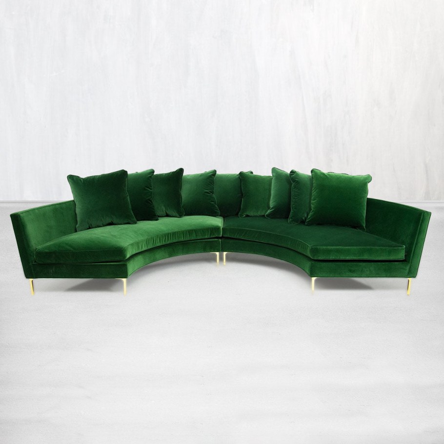 Emerald Velvet Sofa подушки