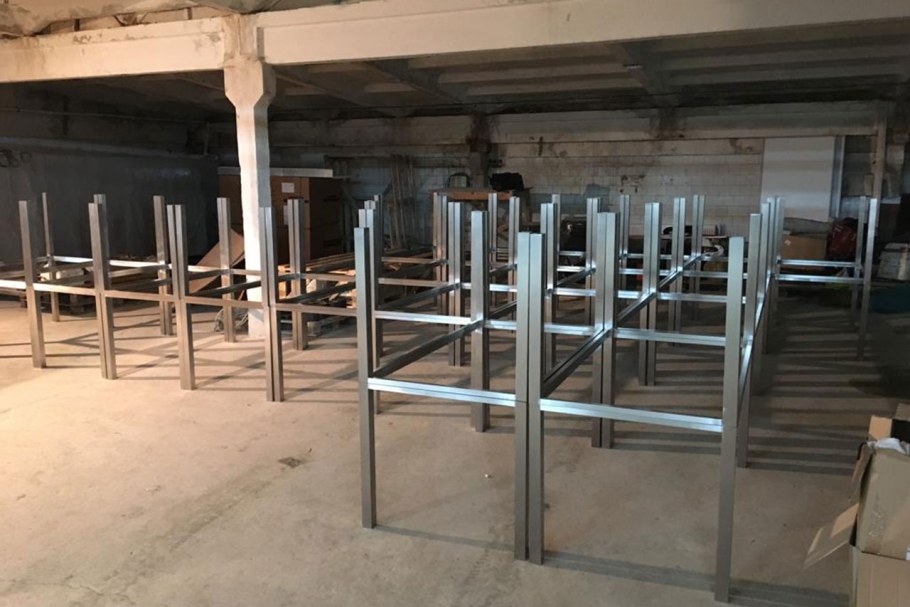 Монтаж нержавейки на каркас