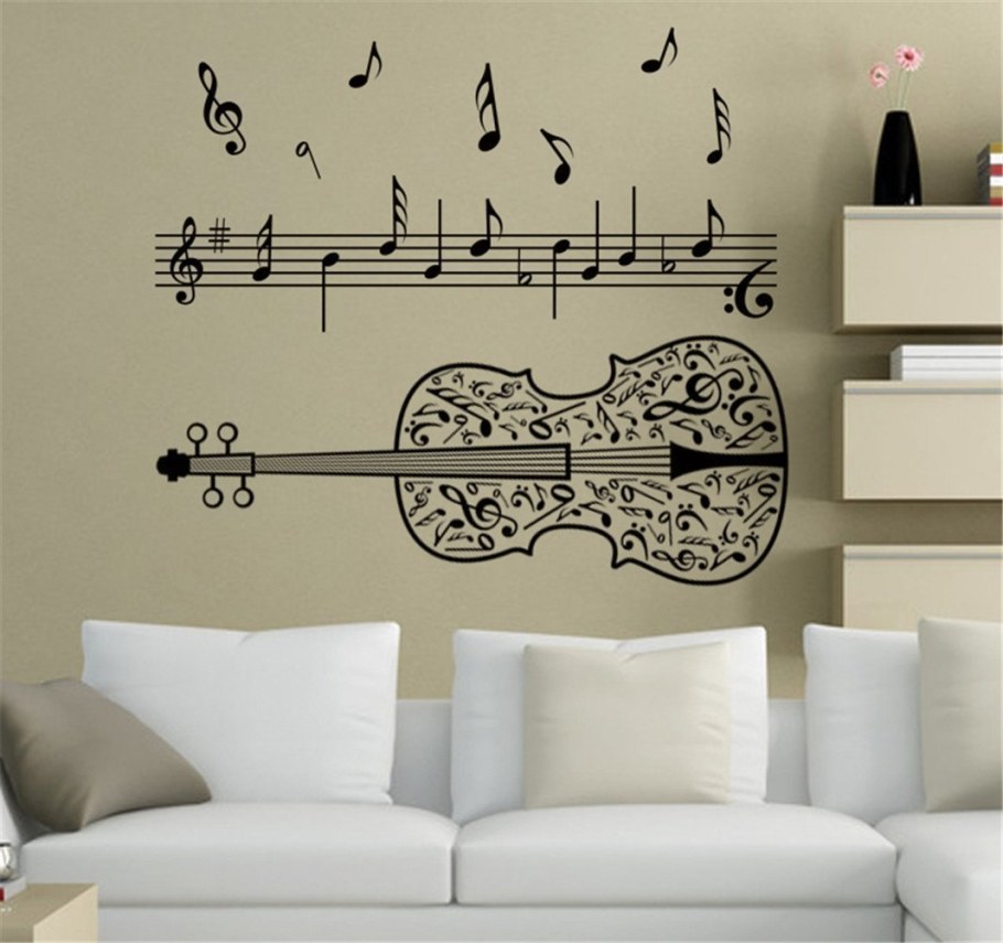 Украшение стен в музыкальном стиле
