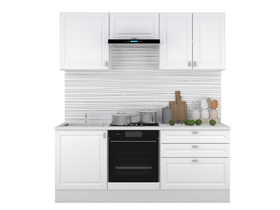 Кухня ева модульная белый софт