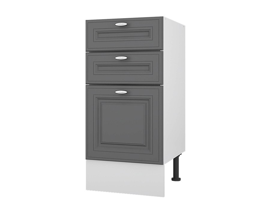 Кухня ева белый софт-графит