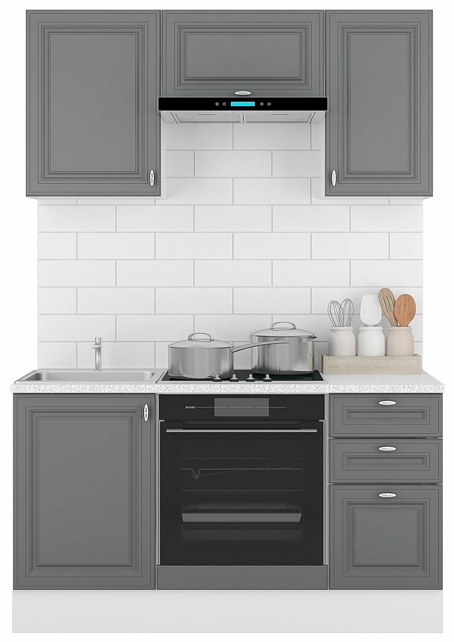 Кухня ева Сити графит софт