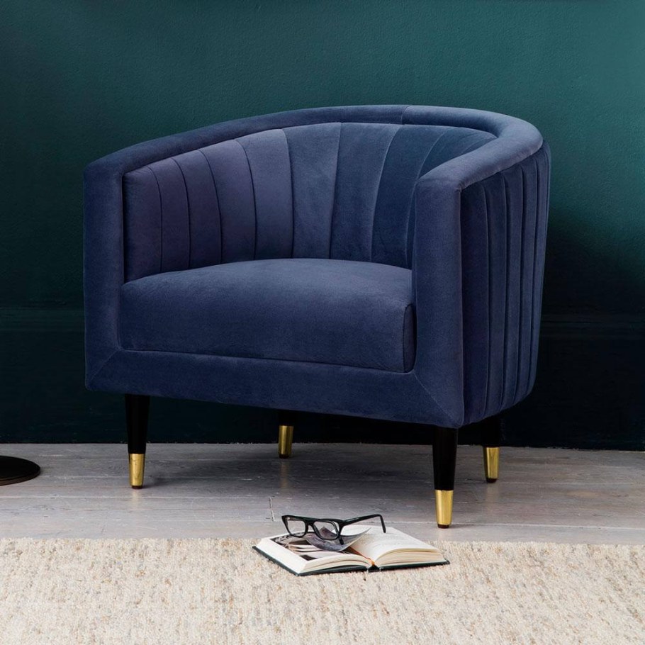 Кресло арт деко зеленое