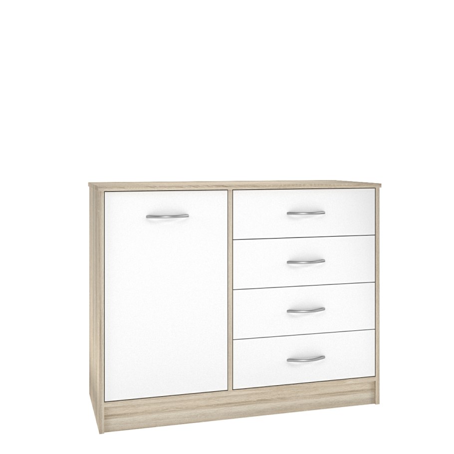 Комод Фиеста дуб сонома белый