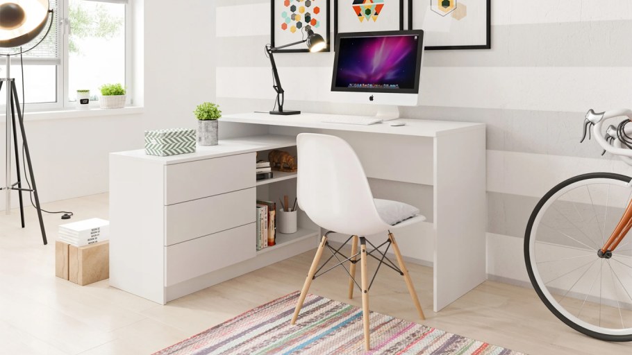 Икеа МАЛЬМ стол письменный белый