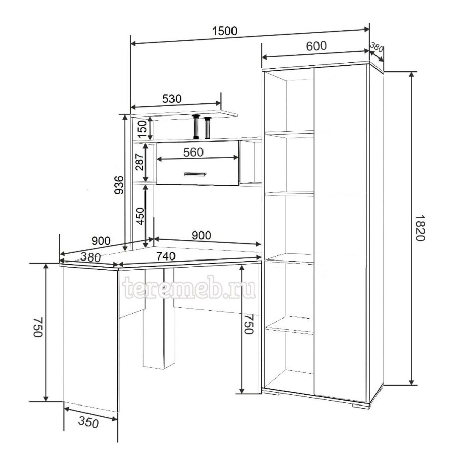 Компьютерный стол антураж 8