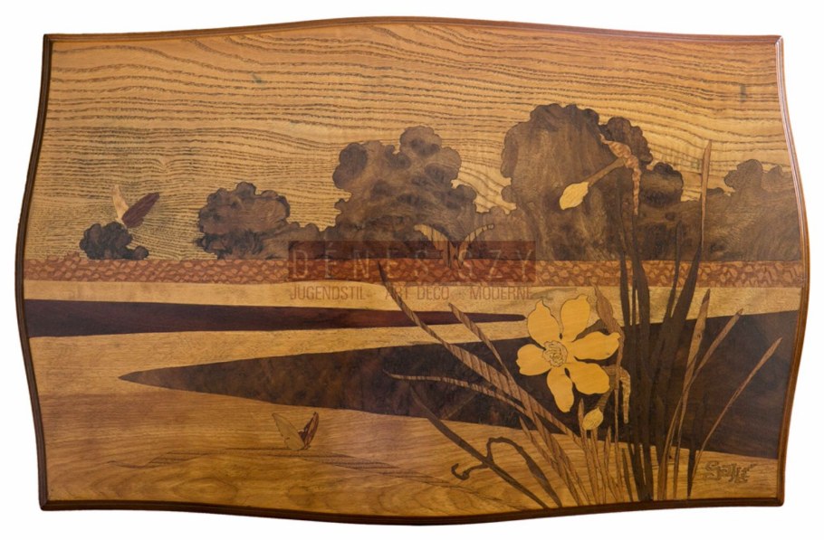 Эмиль Галле Маркетри панно с маками.