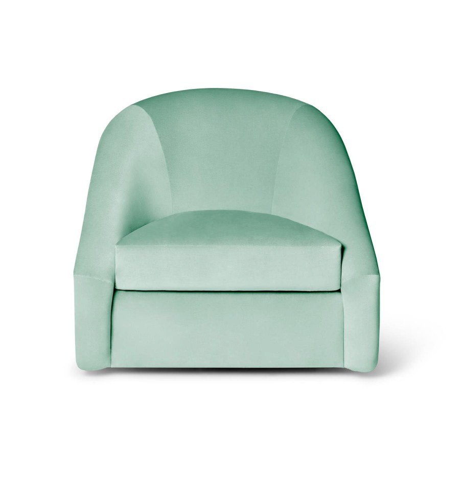 Мягкое кресло мятного цвета