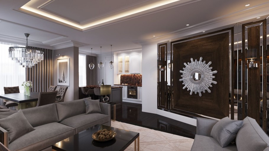 Гостиная в стиле арт