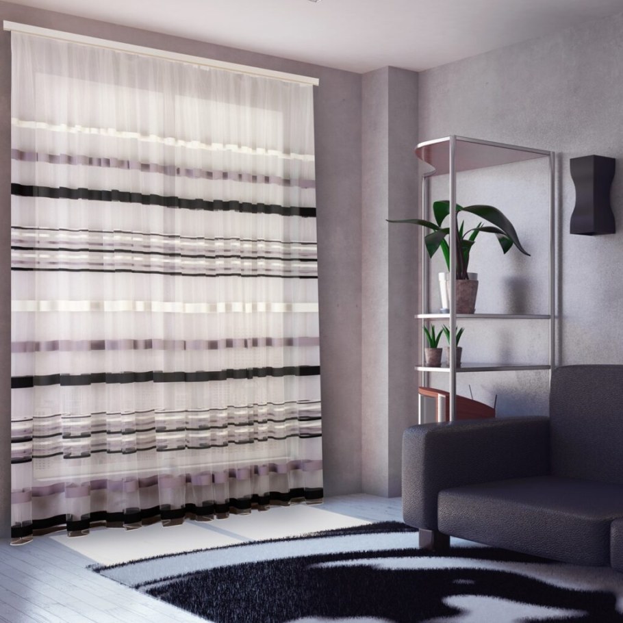 Шторы в горизонтальную полоску