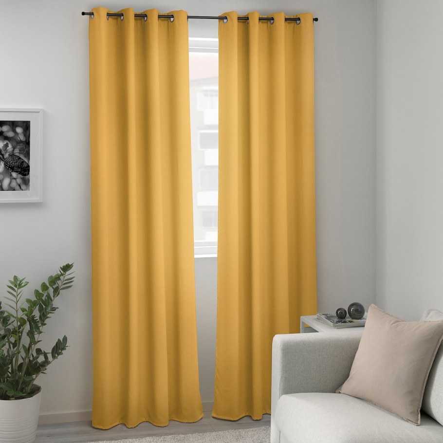 Шторы икеа светло зеленый Majgull