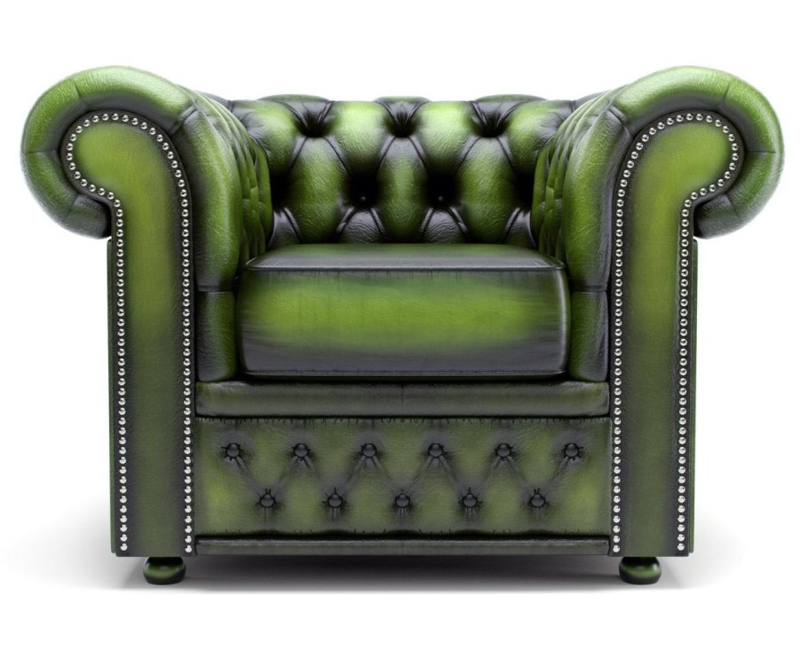 Кресло Честерфилд зеленое
