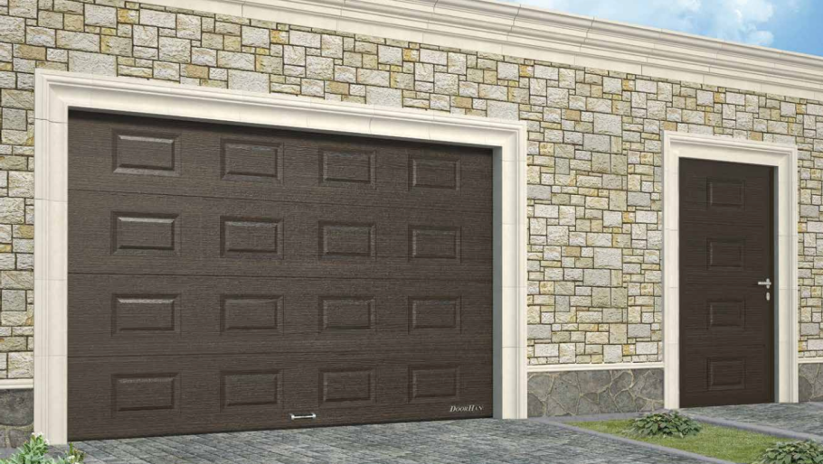 Гаражные секционные ворота Дорхан