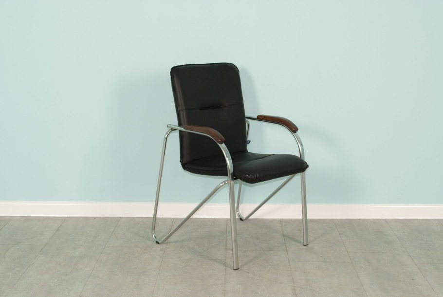 Кресло для приемных и переговорных «Samba t Plast» со столиком синий