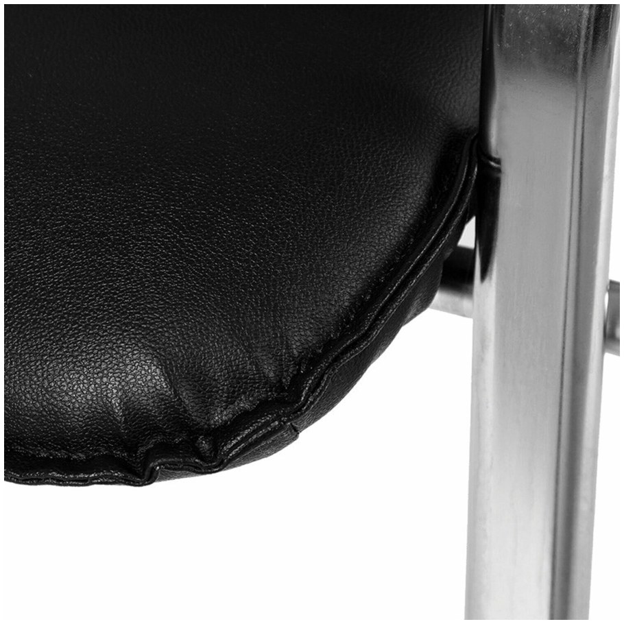 Стул 03 каркас черный, обивка черная иск. Кожа