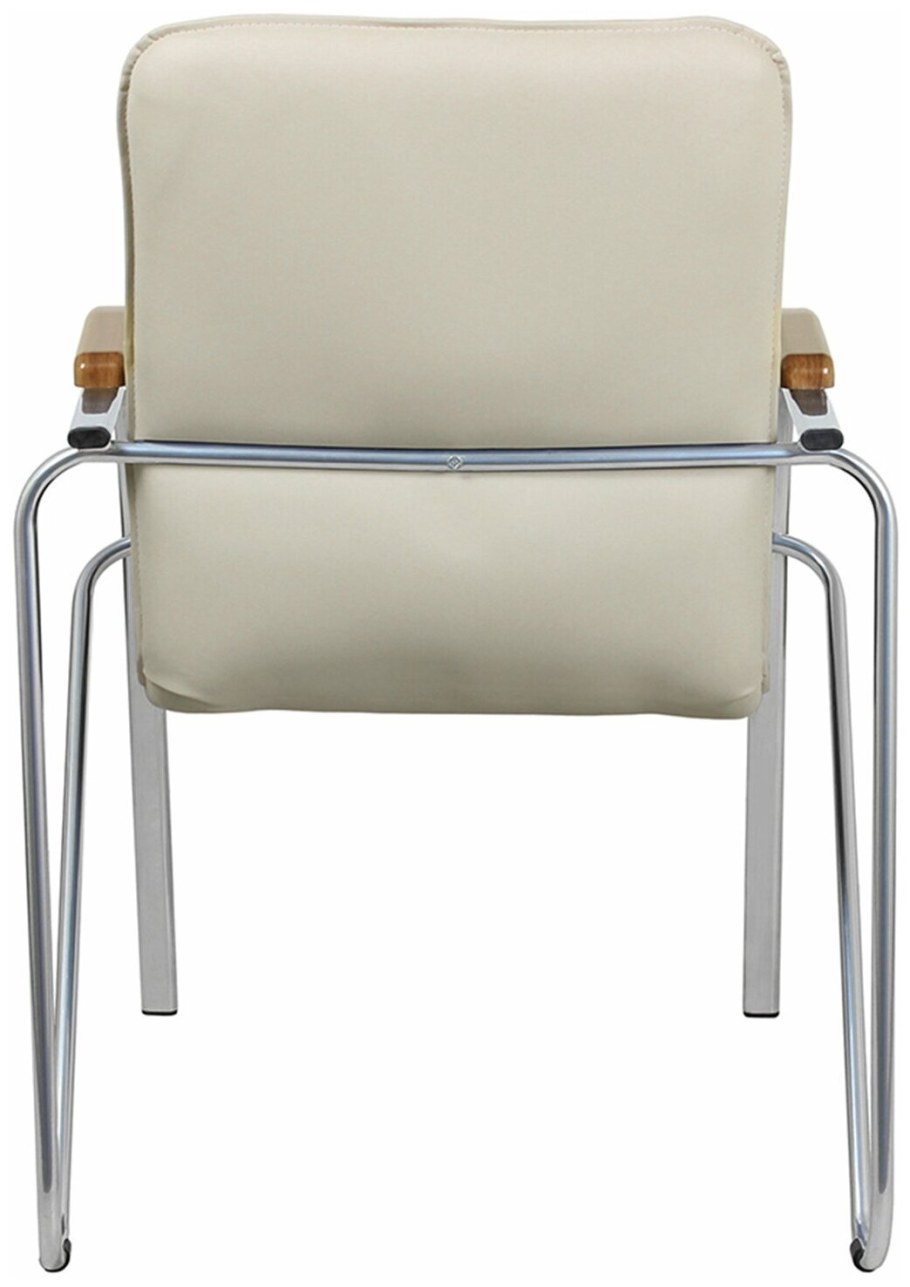 Конференц-кресло fa_Samba Silver к/з светло-бежевый do122/бук