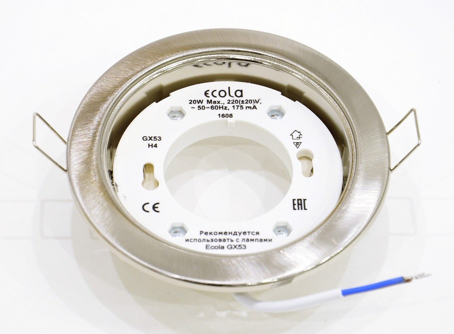 Ecola gx53 h4 хром сатин
