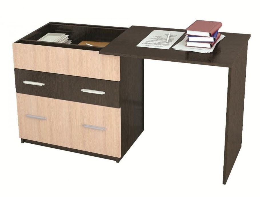 Комод-трансформер гриф (800*750*460), венге/дуб молочный