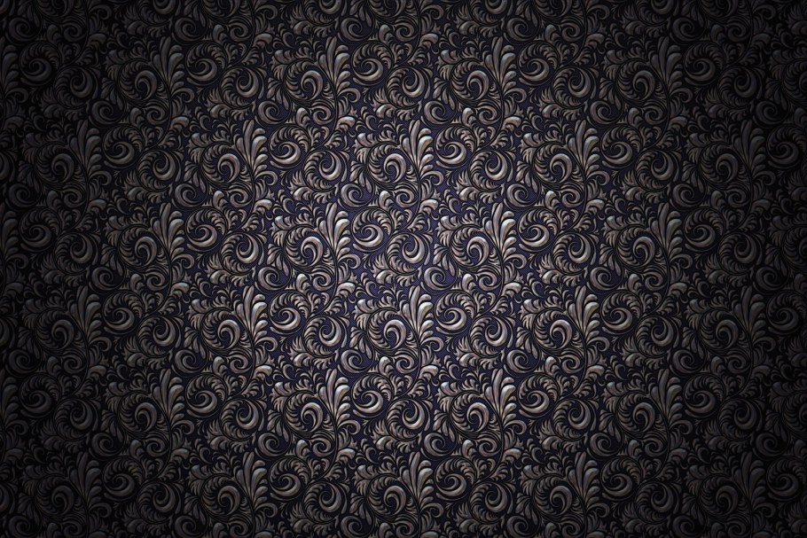 Черный фон с узорами