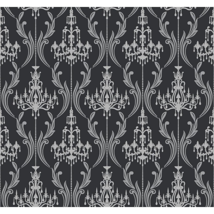 Чёрные обои на стену