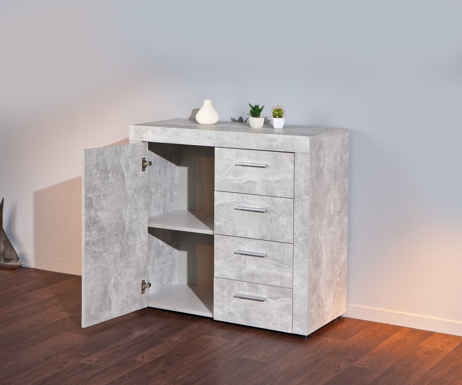 Бетон Пайн белый мебель