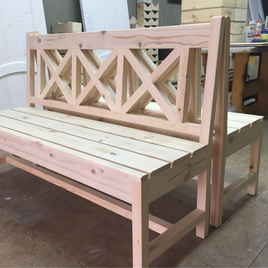 Скамья деревянная Прованс